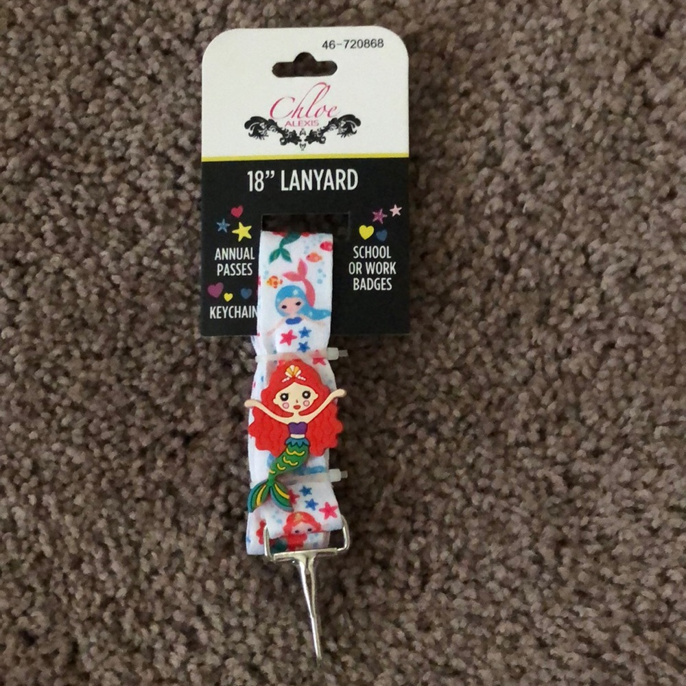 White mermaid lanyard
